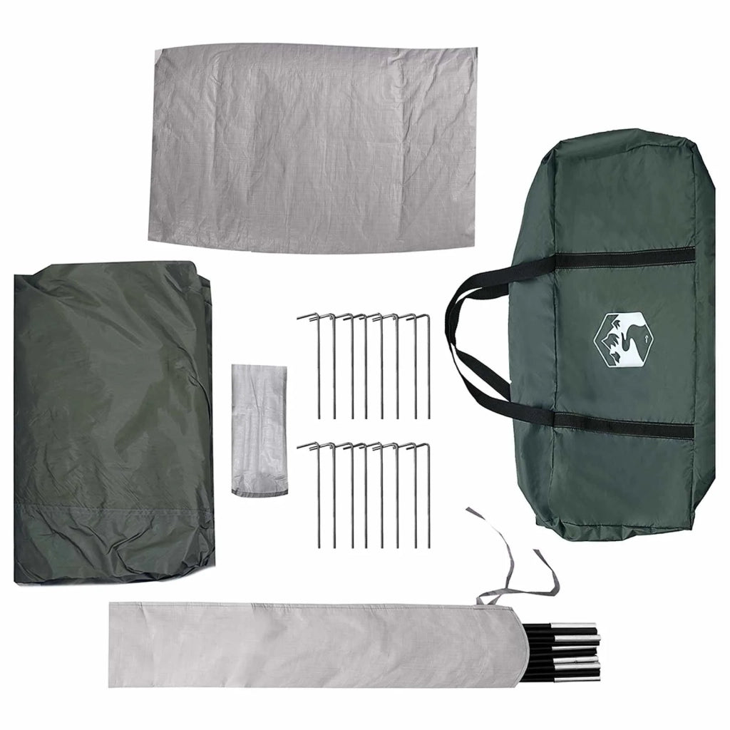 Tenda Capanna Verde militare 8 persone Poliestere e Acciaio 42028590
