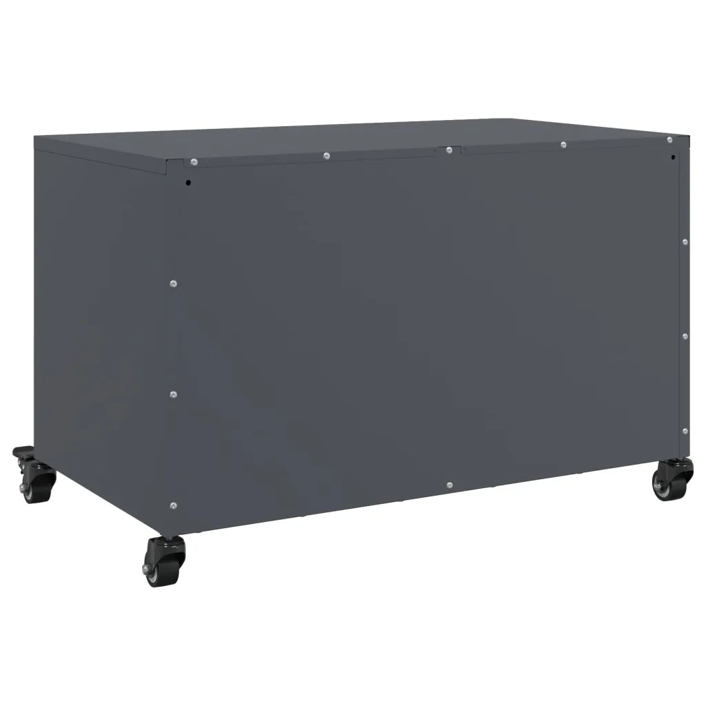 Mobile TV Antracite 68x39x43,5 cm in Acciaio Laminato a Freddo