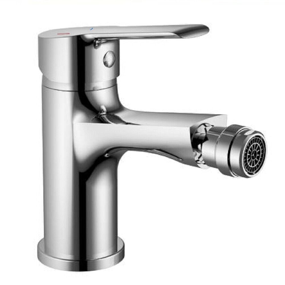 Miscelatore rubinetto per bidet bagno in ottone cromato + piletta ROLL 87106