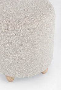 Sgabello Contenitore Ø 36x39,5 cm Zena in Bouclè