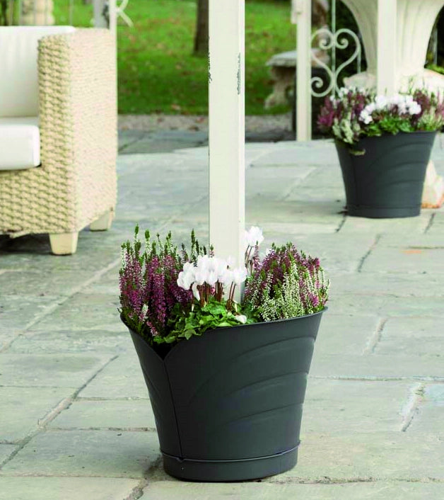 Bama VASO TULIPANO SET 2 VASI Col. Grigio cm. 34,5x19x30 h