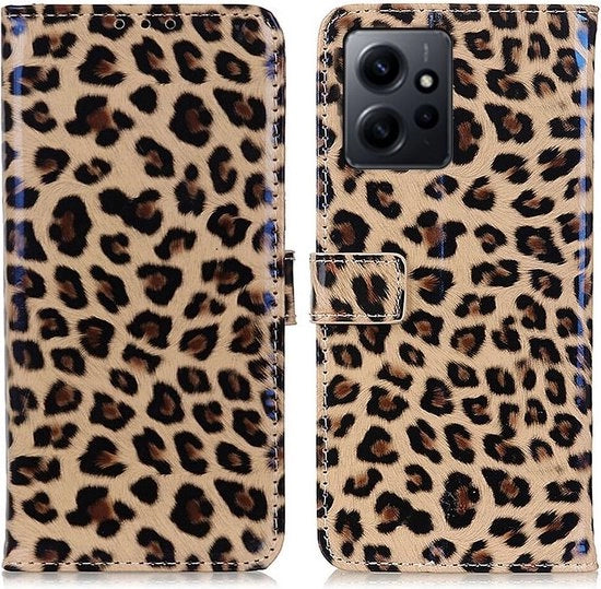 Custodia per Xiaomi Redmi Note 12 Portamonete con Disegno di Leopardo
