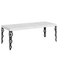 Tavolo Allungabile 180/284x90x77 cm Karamay Premium Bianco Frassino