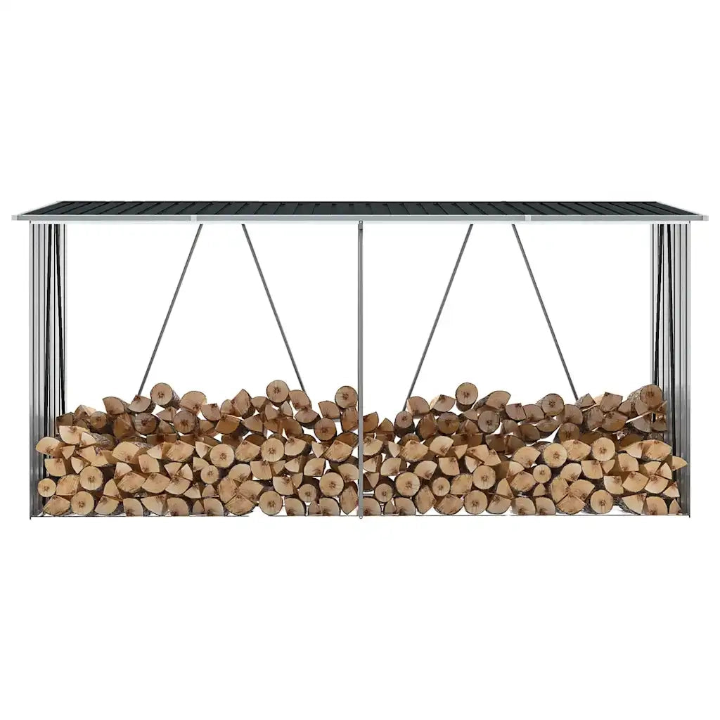 Capannone da Giardino in Acciaio Zincato 330x84x152cm Antracite CFW5208957