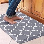 Matte da cucina e copertura, materasso antivibrazione, 44,5 x 71 cm, antiscivolo e impermeabile, materasso ergonomico per comfort da cucina, pavimento, casa, ufficio, lavello, zona lavanderia, grigio