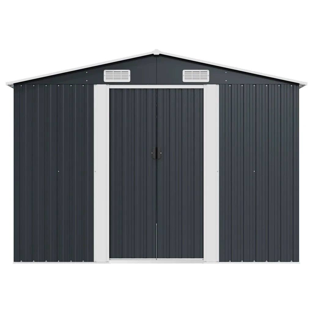 Capanno da Giardino 257x392x181 cm in Metallo Antracite cod mxl 65864