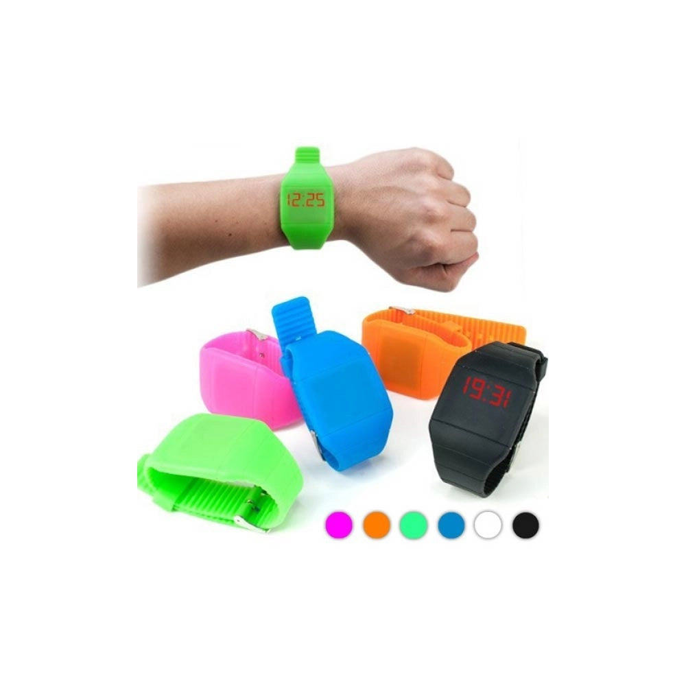Trade Shop - Orologio Da Polso A Led Touchscreen Unisex Uomo Donna Colorato In Silicone -