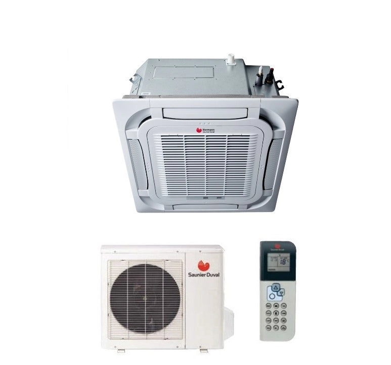 Climatizzatore Condizionatore Hermann Saunier Duval Cassetta a 4 Vie Inverter serie VivAir SDH19 34000 BTU SDH 19-100 IKN R-32 - Novità