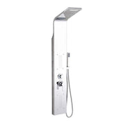Trade Shop - Sistema Pannello Doccia Curvo  69211 Acciaio Specchio Doccetta 22x48x152cm -