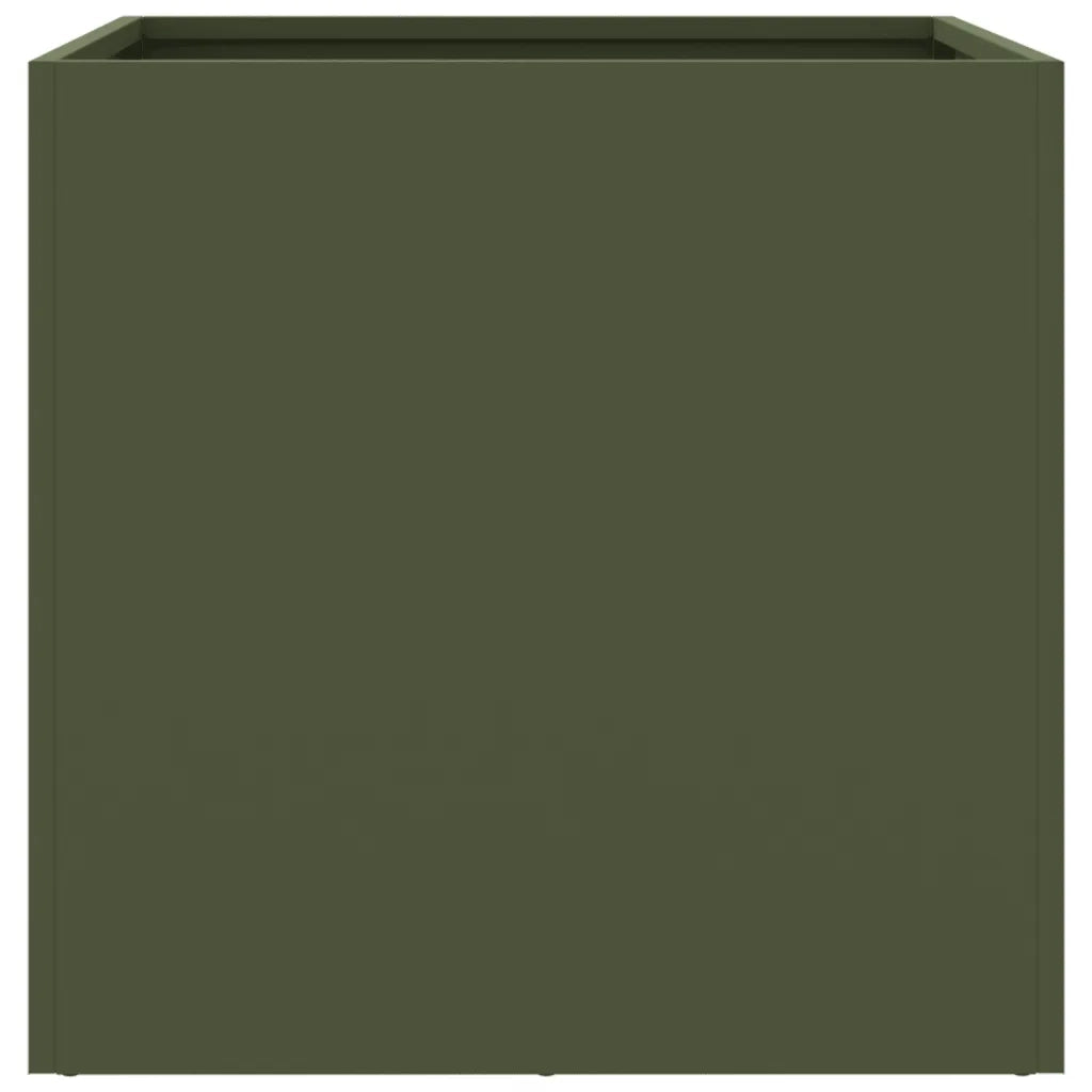 Fioriere 2 pz Verde Oliva 42x40x39 cm in Acciaio