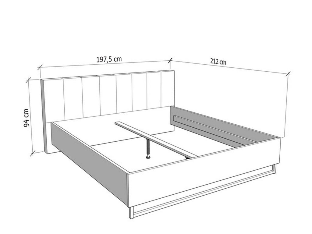 Letto Matrimoniale Busnago, Letto Matrimoniale Testiera Imbottita, Marrone Rovere Nodi