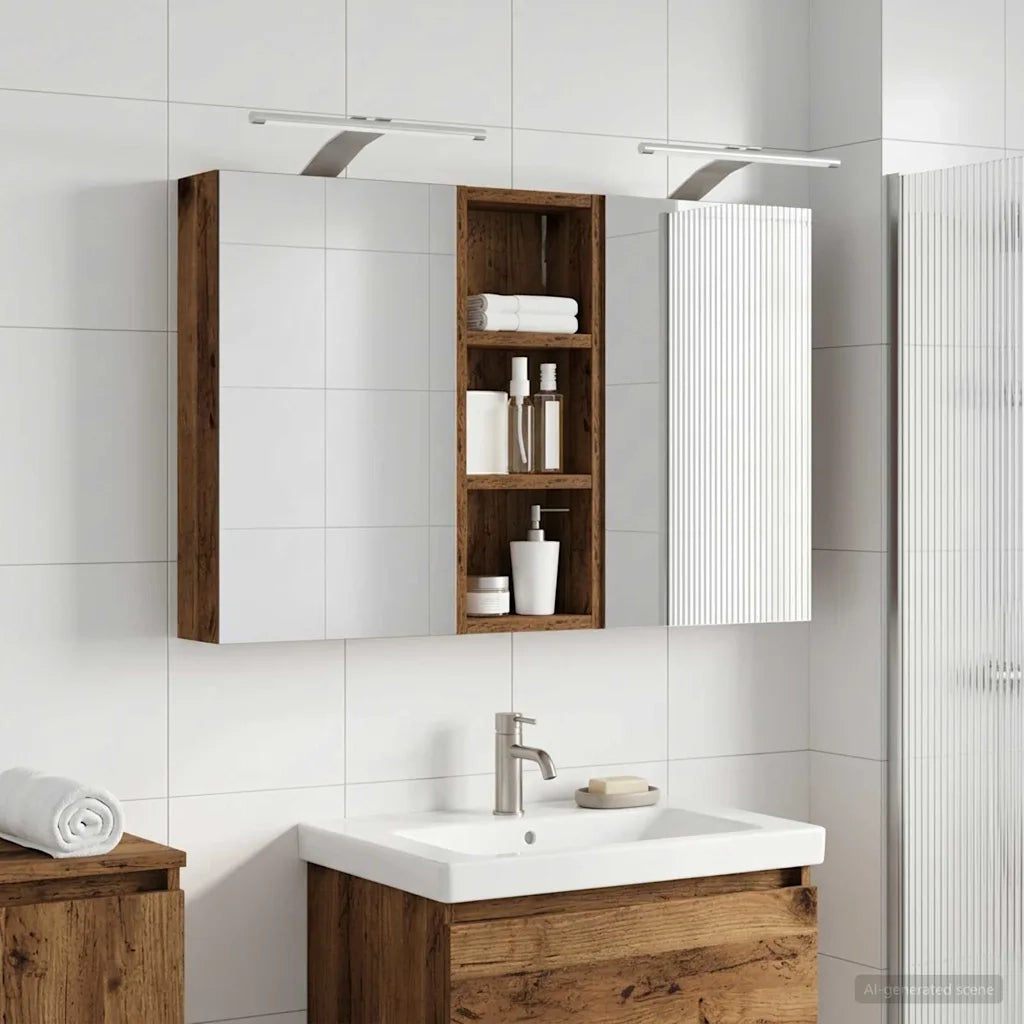 Set di Armadi da Bagno con lo scaffale 3 pcs 80 x 10,5 x 50 cm 3403662