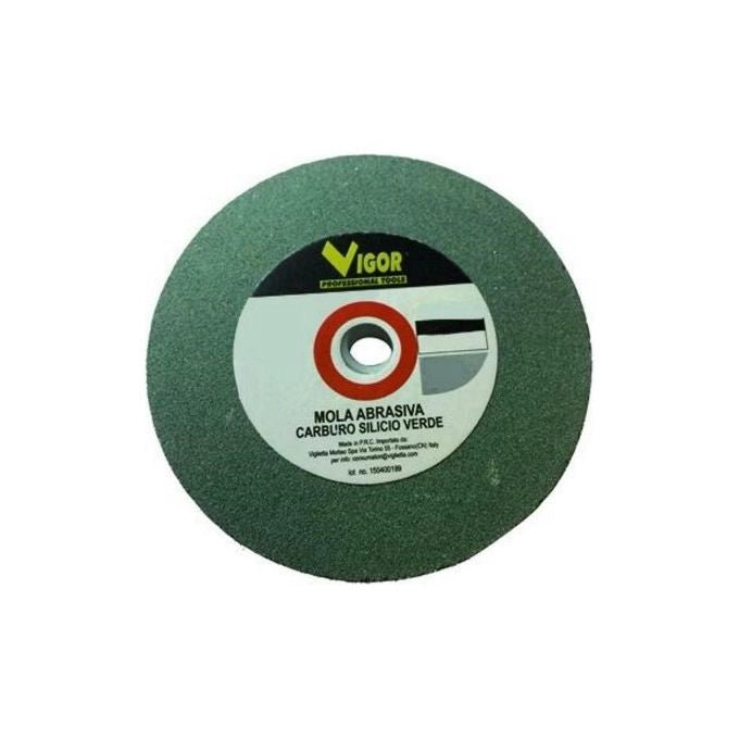 Vigor-blinky Mola Abrasiva Carburo di Silicio Verde 3C Grana 80 per Utensili in Metallo Duro Widia 125x15x16 mm colore Verde