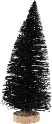 Mini albero di Natale da tavolo Kunstmatige Pine albero da Natale Borsetta alberi con base in legno 8CM Sisal nero albero da tavolo per decorazione di centro