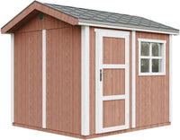 Casetta da giardino di qualit? premium 5,9 m² - H252x250x294 cm - Timbela M913-REDWOOD RED