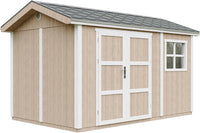 Casetta da giardino di qualit? premium 8,68 m² - H252x250x412 cm - Timbela M914A-TERRA BROWN