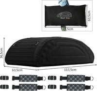 Borsa da Tetto per Auto, 400L, Borsa Portapacchi Universale Impermeabile, Pieghevole, Con 4 Cinghie Rinforzate e 4 Ganci Porta Nero