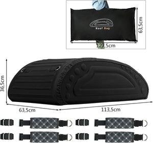 Borsa da Tetto per Auto, 400L, Borsa Portapacchi Universale Impermeabile, Pieghevole, Con 4 Cinghie Rinforzate e 4 Ganci Porta Nero