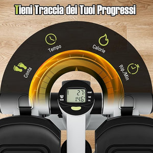 Mini Stepper per Esercizio a Casa, Stepper Idraulico con Fasce di Resistenza, Altezza Regolabile e Pedali Antiscivolo, Dispositivo per Allenamento Completo del Corpo