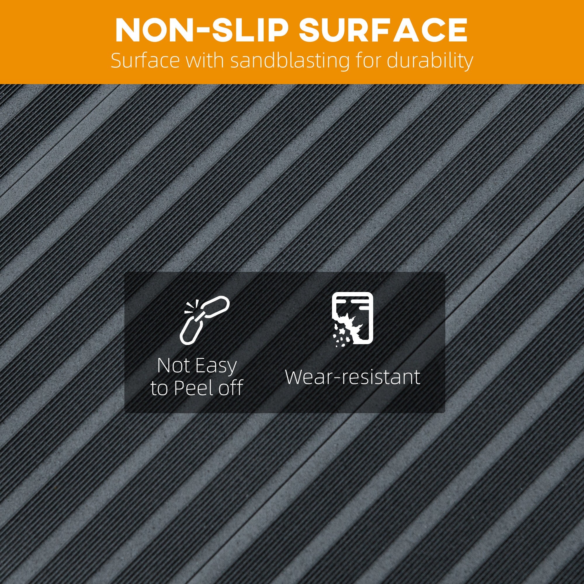 Easycomfort Rampa per Sedia a Rotelle Pieghevole in Alluminio con Deflettori e Adesivi, 122x73.6x5.1 cm, Nero