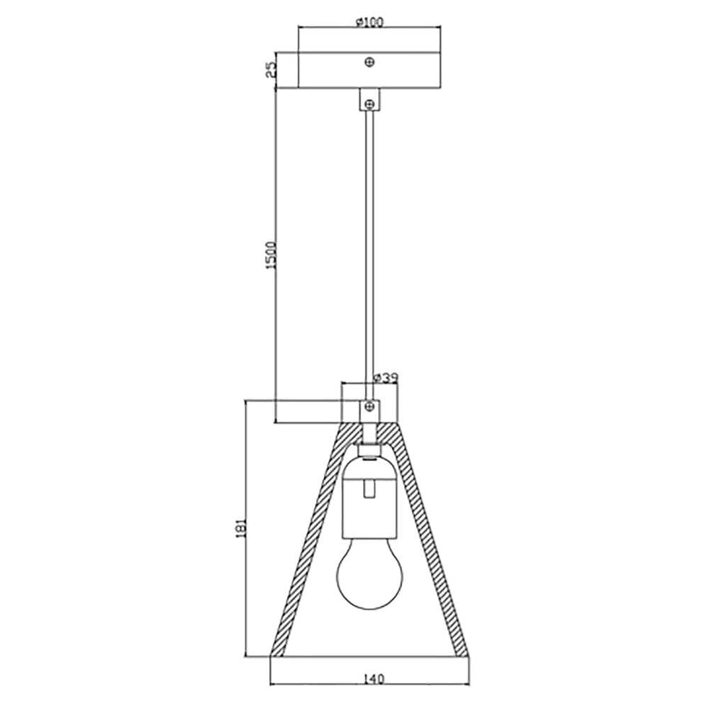 Pendente piramide cemento lampada LED attacco E27 lampadario pietra luce cucina pizzeria bar 230V COLORE GRIGIO SCURO