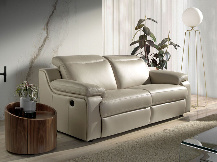 Comodino in noce e acciaio nero