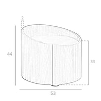 Comodino in noce e acciaio nero