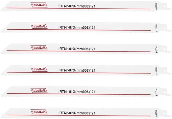 Lame di taglio Allecto Plus 6 pezzi S1222VF 300mm Bimetallo Compatibile con cesoie elettriche per Legno e Metallo.
