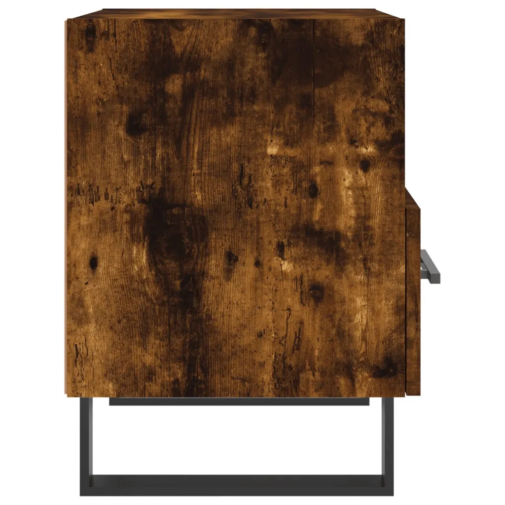 Comodino Rovere Fumo 40x35x47,5 cm in Legno Multistrato 827494