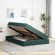 Letto con contenitore e materasso Verde Scuro 140 x 190 cm 3399721
