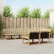 Set di divani da esterno 8 pz Bianco e Beige 3388799