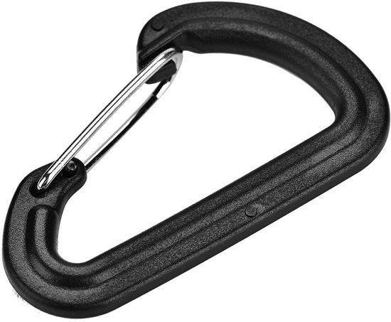 Caricabottone in plastica D-Ring pesante - 20 pezzi - con viti e chiavi - multifunzionale - materiale duraturo - gancio da arrampicata