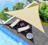 AIO FACTORY Vela ombreggiante impermeabile 3x3x3m Beige - Soluzione per ombrelloni da giardino