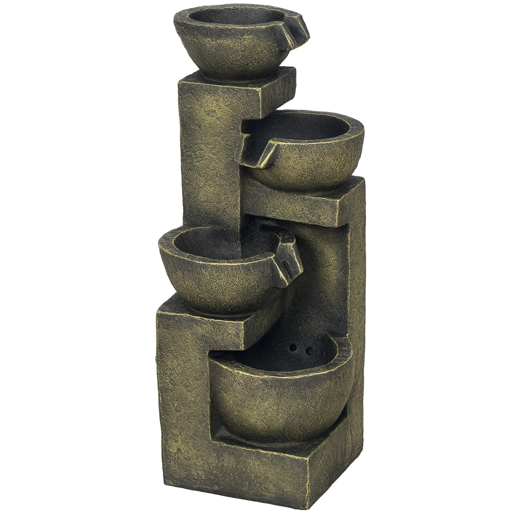 Fontana da giardino ¨C zephmum ¨C nera 25x24x60 cm