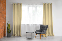 Tenda Semioscurante 140 x 290 Cm Moderne Con Occhielli  Beige - 1 Tenda