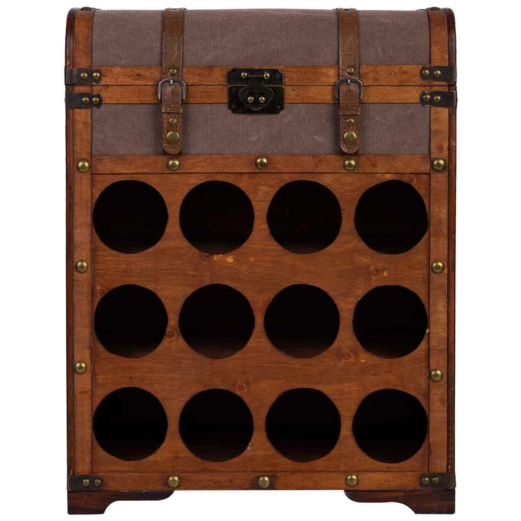 Baul porta bottiglie in legno 45x28x59h cm