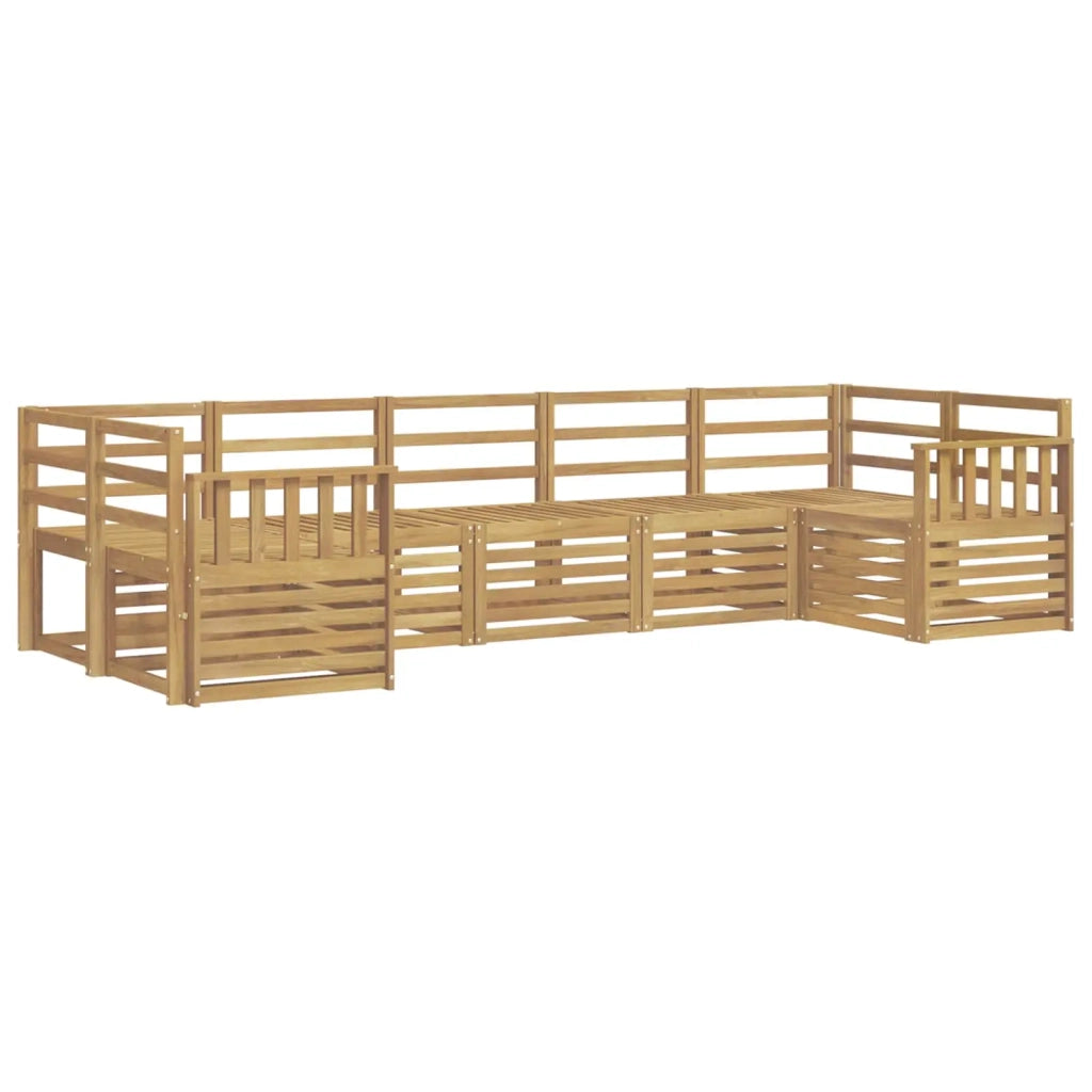 Set di divani da esterno 7 pcs Bianco 304 x 128,5 x 73 cm 3392424
