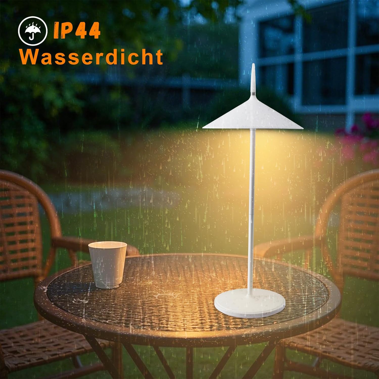 ZMH Lampada da tavolo LED moderna ricaricabile touch dimmerabile per esterni giardino