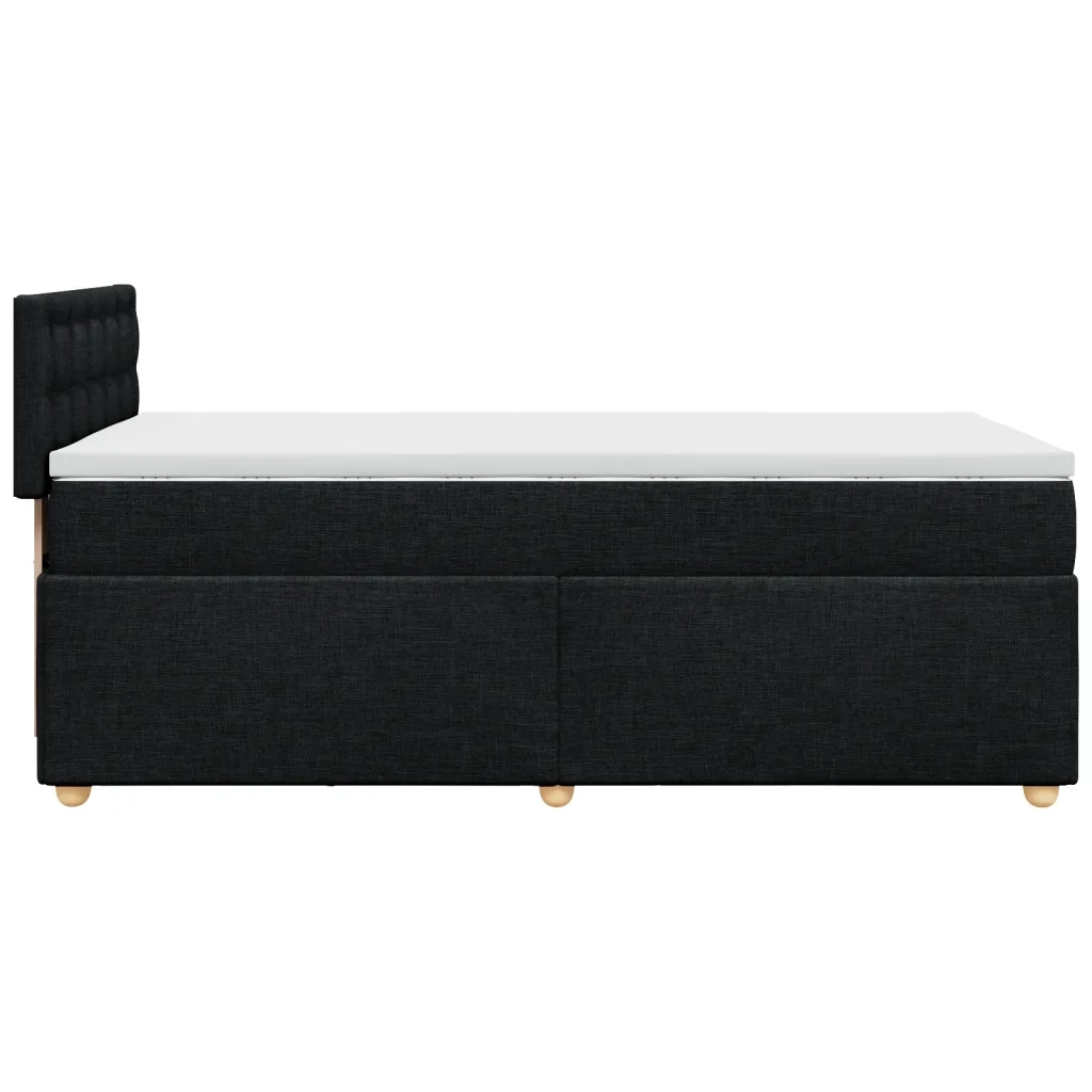 Giroletto a Molle con Materasso Nero 90x200 cm in Tessuto 3286579