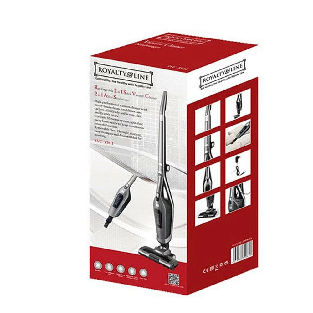 Trade Shop - Aspirapolvere Elettrico Ricaricabile 2 In 1 Scopa Senza Sacco 14,8v Royalty Line -