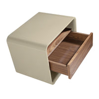 Comodino noce e legno grigio