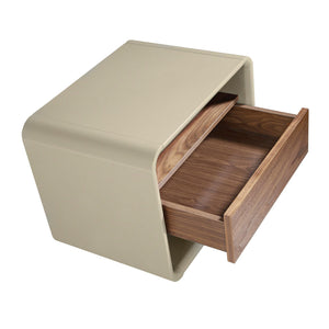 Comodino noce e legno grigio