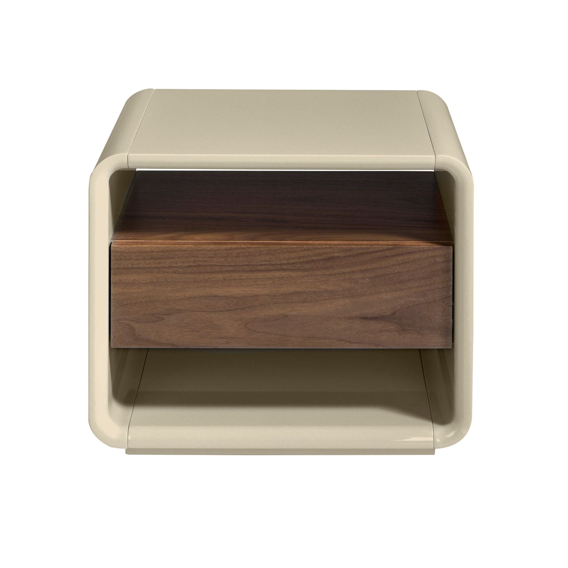 Comodino noce e legno grigio