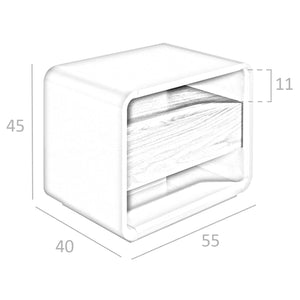 Comodino noce e legno grigio