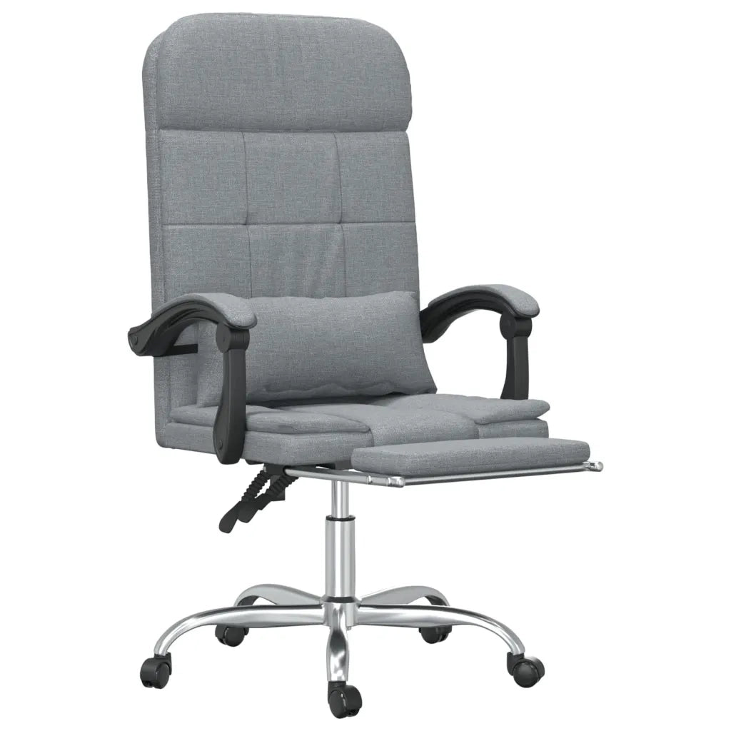 Sedia da Ufficio Massaggio Reclinabile Grigio chiaro in Tessuto cod mxl 20427