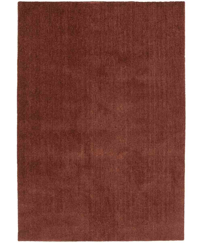 Tappeto FEEL TERRACOTTA tinta unita moderno, pelo morbido resistente e lavabile in lavatrice cm.140x200