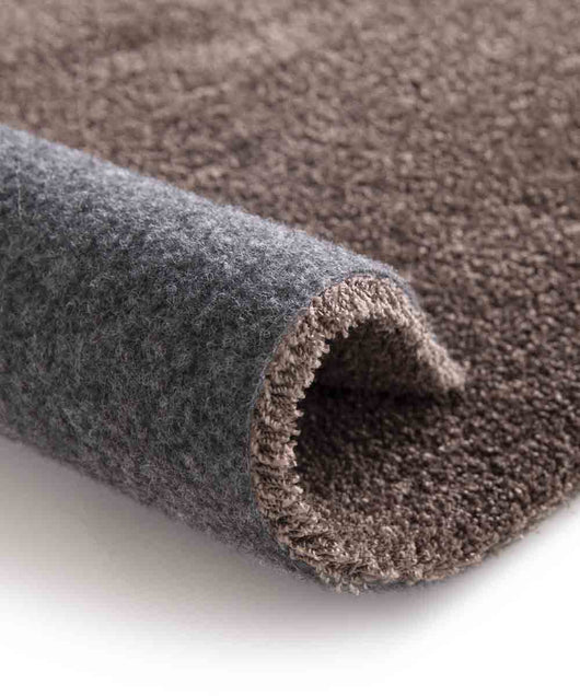 Tappeto FEEL MARRONE tinta unita moderno, pelo morbido resistente e lavabile in lavatrice cm.160x230