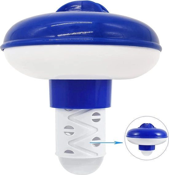 Dispensatore di cloro galleggiante per piscina e bagno turco - Dispensatore tablet flessibile per una esperienza di nuoto igienica