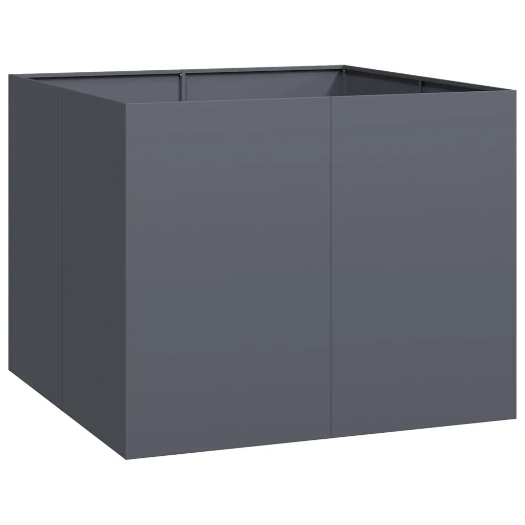 Fioriera Antracite 100x100x80 cm in Acciaio 860824