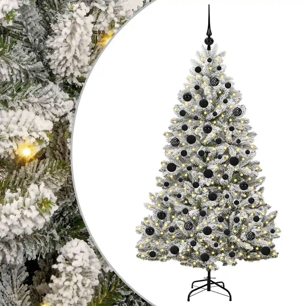 Albero di Natale | Decorazioni natalizie artificiale con 300 LED Verde e Bianco 180 cm